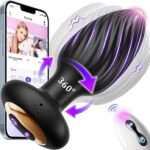 360° Rotation Adult Sex Toys for Men Prostate Massager - Games Vibrators APP Remote Control, Adult Toys Anal Plug Vibrating Butt Plug with 9 Vibrating Mode, Anal Toys Vibrator...