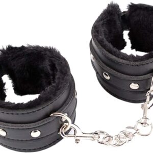 Adjustable Handcuffs Ankle Bracelets SM Adult Plush PU Leather Bondage Fetish Handcuffs Kit Cuff Restraint Set Sex Toy, Rbenxia Handcuff Restraints Adult Sex Toys Black