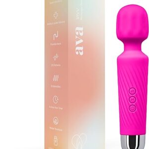 Ava Vibrator Wand [Sex Toys] Clit Stimulator Vibrators | Vibrator for Woman | Sex Toy | Gifts for Women | 20 Patterns & 8 Speeds of Pleasure | Quiet & Small | Adult Sex Toys...