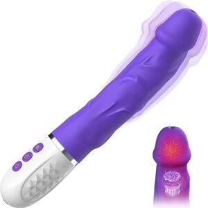 Realistic Dildo Vibrators with Heating Function, G Spot Vibrator Women Sex Toy with 10 Vibration Settings Adult Toys for Women, Adult Toy Silicone Dildo Female Sex Toys Dildos,...