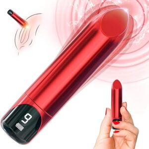 Women Sex Toy Bullet Vibrator - Mini Vibrator for Women Precision G Spot Clitoral Nipple Anal Sex Stimulation with LED Display, 9 Powerful Vibrations, Portable Lipstick Vibrator...